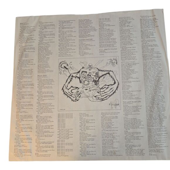 MICHAEL JACKSON THRILLER 1st PRESSING RARE COVER ERROR VINYL RECORD QE 38112 - Picture 3 of 11